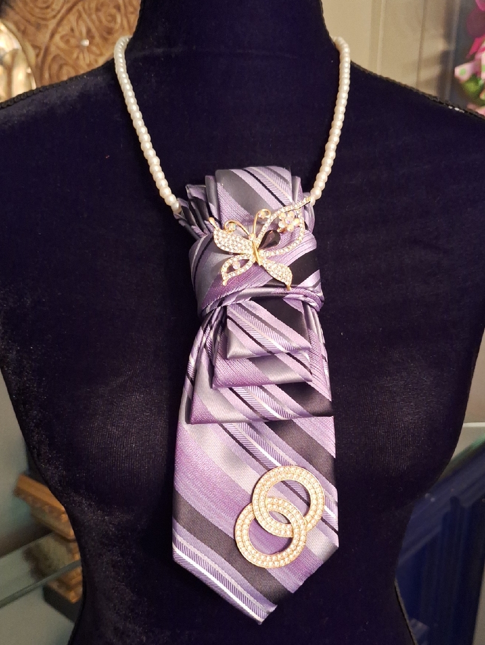 Steve Harvey Upcycled Necktie Neckkace